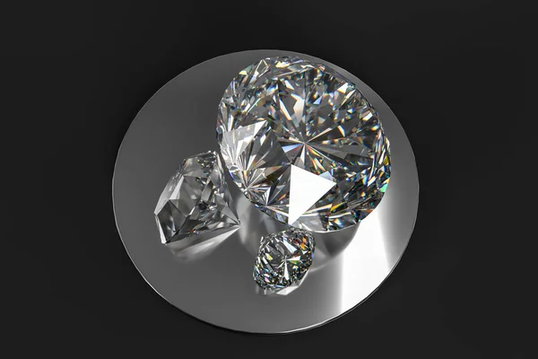 Lyx diamant pärla, 3D-rendering — Stockfoto