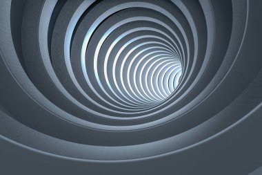 3D Rendering, karanlık bilim-kurgu tüneli, karanlık arka plan