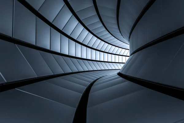 3D рендеринг, темный научно-фантастический туннель, темный фон — стоковое фото
