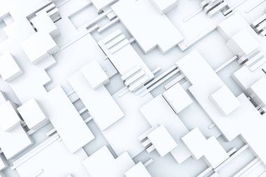 3D Rendering, küpler kurulu yapısı, devre arka plan