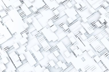 3D Rendering, küpler kurulu yapısı, devre arka plan