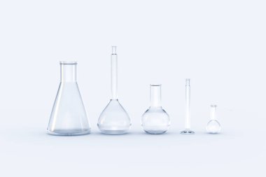 Laboratuvarda 3D Rendering, test tüpü ve kabı