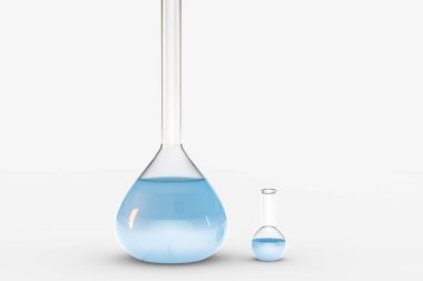 Laboratuvarda 3D Rendering, test tüpü ve kabı