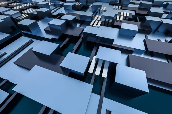 3D renderelés, kocka tábla szerkezete, áramkör háttér — Stock Fotó