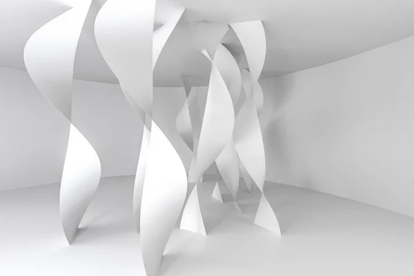 3d renderöinti, valkoinen sileä käyrät tausta — kuvapankkivalokuva