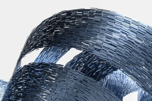 3D рендеринг, синий декоративный цветок, художественный фон — стоковое фото