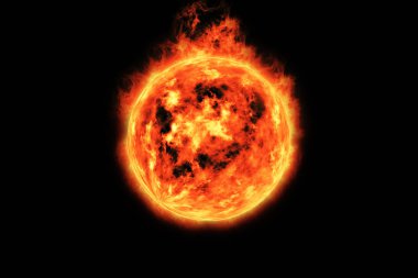 3D Rendering, fireball, yanan yangın