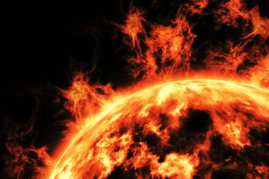 3D Rendering, fireball, yanan yangın