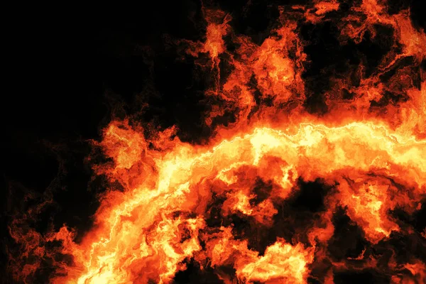 3d renderizado, bola de fuego, fuego ardiente — Foto de Stock