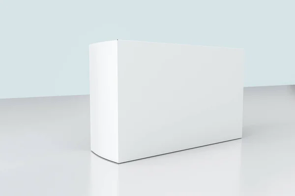3d rendering, hvite pakkebokser med hvit bakgrunn – stockfoto