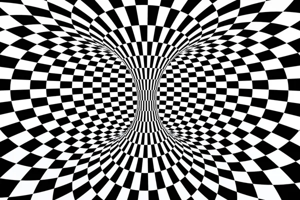 Schwarz-weißer Streifen, sich wiederholende Linien, 3D-Darstellung — Stockfoto