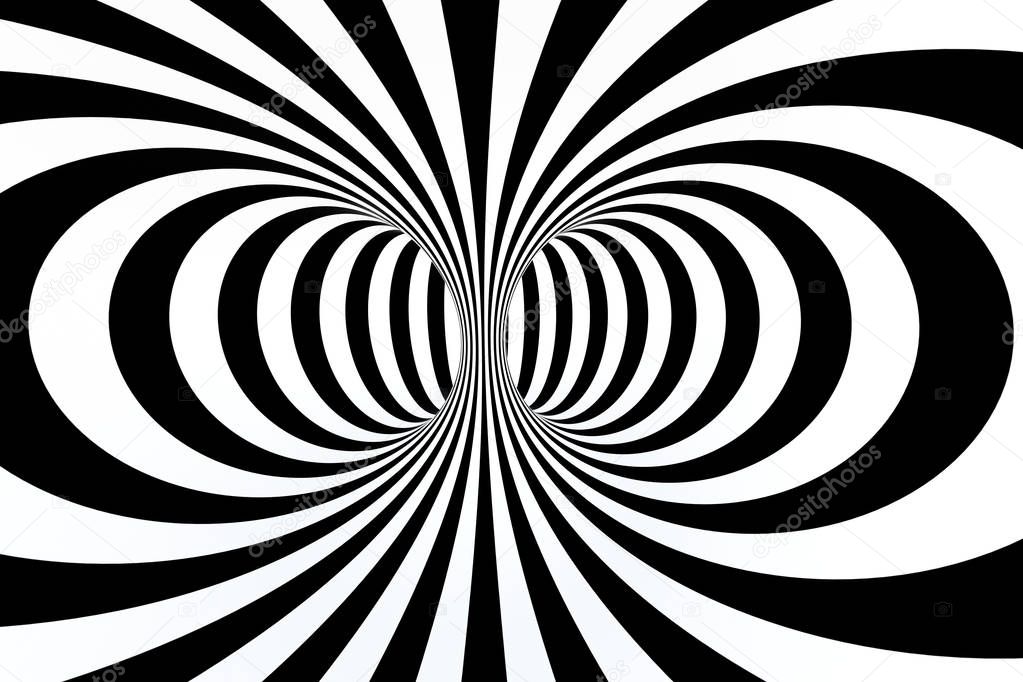 black and white stripe, Repeating lines, 3d rendering