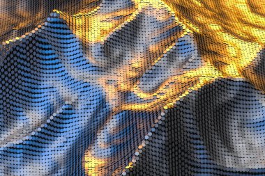 3d işleme, degrade arka plan ile akış nokta