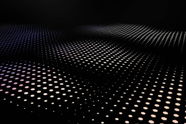 3d işleme, degrade arka plan ile akış nokta