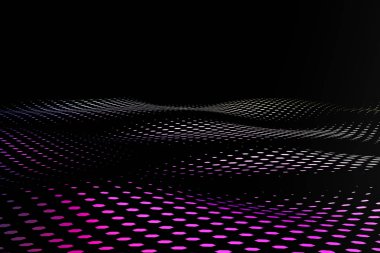 3d işleme, degrade arka plan ile akış nokta