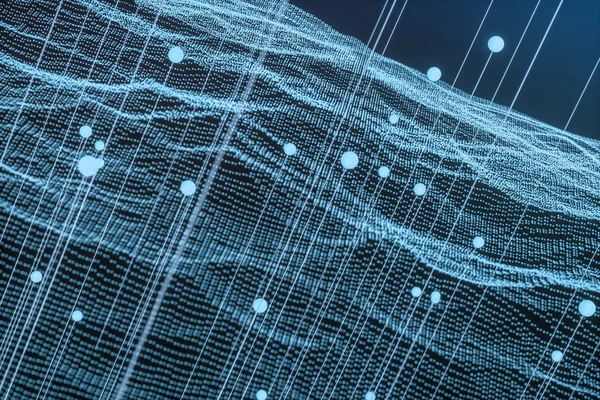 3D-leképezés, folyam-pont átmenetes háttérrel — Stock Fotó