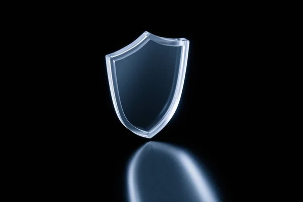 3d rendering, a defense shield with technological background — Stock Photo, Image