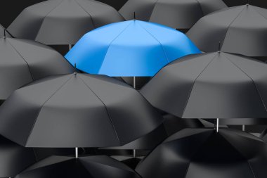 3d render, beyaz arka plan ile şemsiye