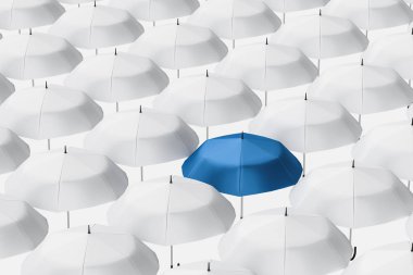 3d render, beyaz arka plan ile şemsiye