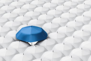 3d render, beyaz arka plan ile şemsiye