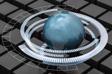 Hud elemanları ile 3d işleme, veri ve toprak grafikleri