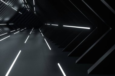 3d render, koyu yaratıcı çokgen elemanları