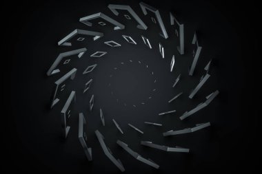 3d render, koyu yaratıcı çokgen elemanları