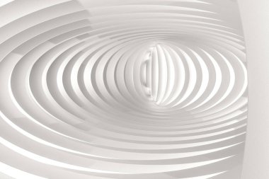 3d render, beyaz iç bina yapısı