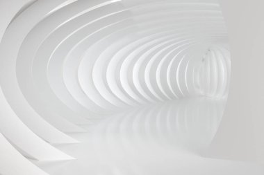 3d render, beyaz iç bina yapısı