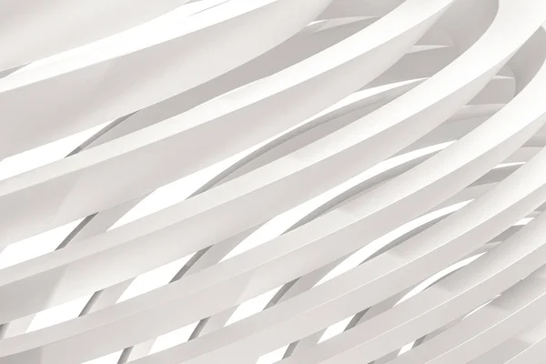 3d renderizado, estructura interior blanca del edificio — Foto de Stock