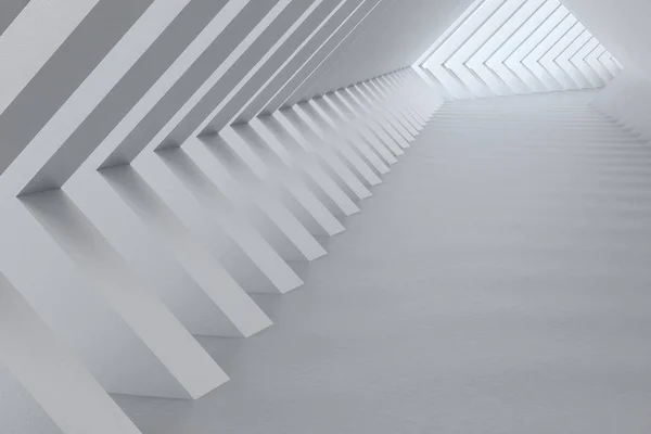 3d render, beyaz iç bina yapısı — Stok fotoğraf