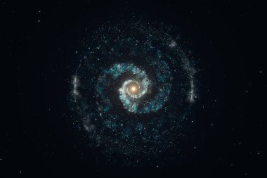 3d rendering, the magnificent spiral nebula. The universe background. clipart