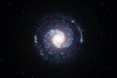 3d render, muhteşem spiral bulutsu. Evrenin arka planı.