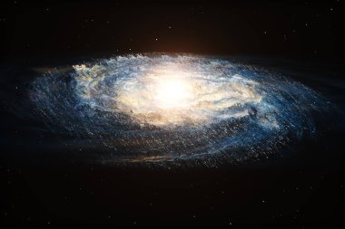 3d render, muhteşem spiral bulutsu. Evrenin arka planı.