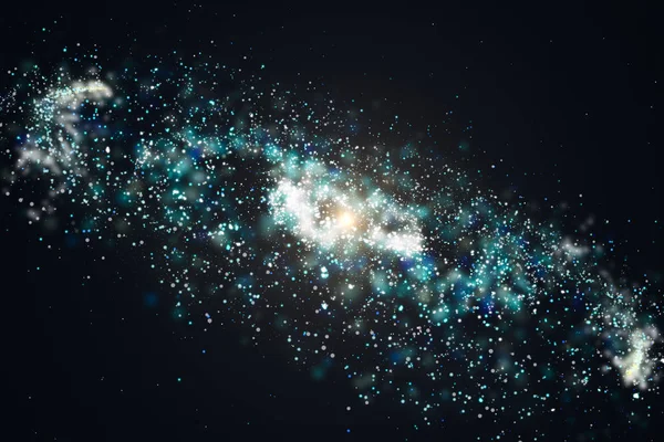 การเรนเดอร์สามมิติ เนบิวลาสุดอลังการ พื้นหลังของจักรวาล . — ภาพถ่ายสต็อก