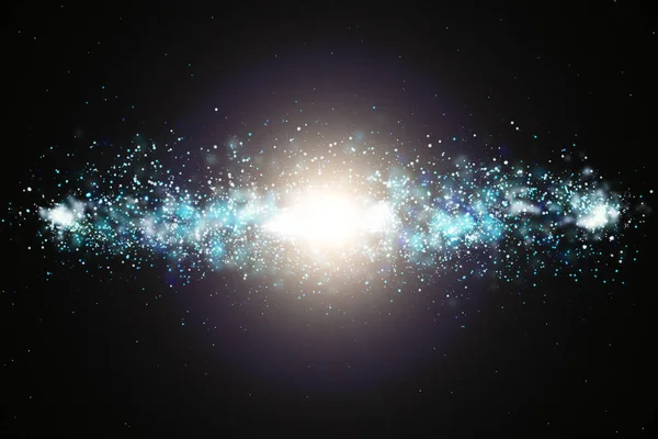 การเรนเดอร์สามมิติ เนบิวลาสุดอลังการ พื้นหลังของจักรวาล . — ภาพถ่ายสต็อก