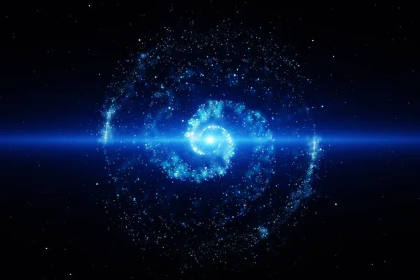Renderowanie 3D, wspaniała Mgławica spiralna. Tło wszechświata. — Zdjęcie stockowe