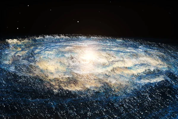 3d render, muhteşem spiral bulutsu. Evrenin arka planı. — Stok fotoğraf