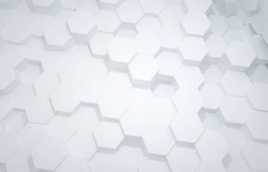 3d render, beyaz üçgen küpler