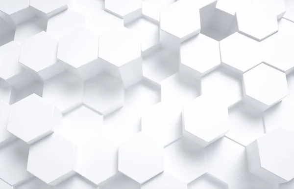Rendering 3d, cubi triangolo bianco — Foto Stock