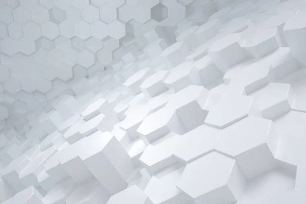 3D-rendering, vit triangel kuber — Stockfoto