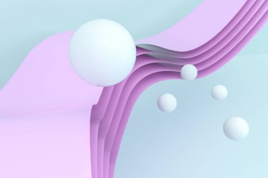 3d işleme, eğri yüzey ve ışık arka plan