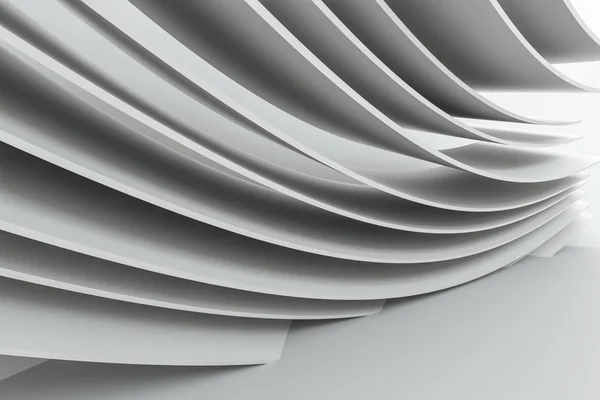 Representación 3d, superficie de la curva y fondo de luz — Foto de Stock