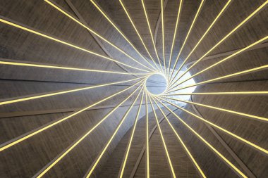 3D Rendering, karanlık bilim-kurgu tüneli, karanlık arka plan