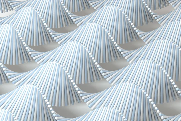 3D-rendering, består spiral-DNA av linjer. — Stockfoto