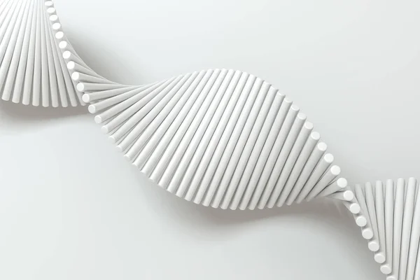 3Dレンダリング、スパイラルDNAは線で構成されています. — ストック写真