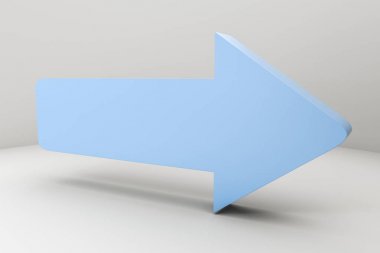 3d render, ok 3d modeli, geliştirme ve yön kavramı