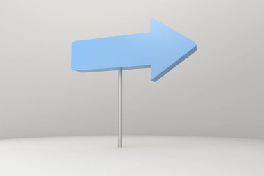 3d render, ok 3d modeli, geliştirme ve yön kavramı