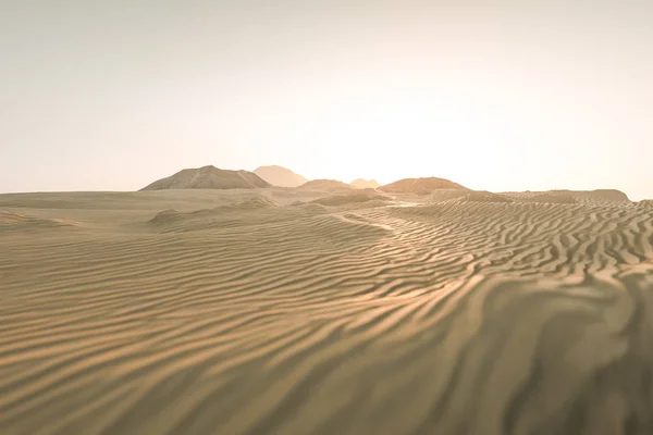 Renderização 3d, o deserto largo, com listras formas . — Fotografia de Stock