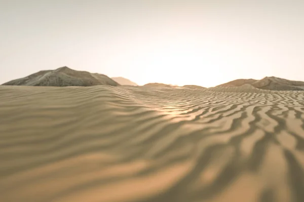 Renderização 3d, o deserto largo, com listras formas . — Fotografia de Stock